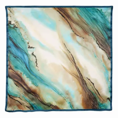 Foulards et écharpes - Breeze Marble Foulard en soie | 90x90 cm - ELCIELA
