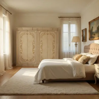 Wardrobe - "Rinascimento" Wardrobe hand decorated with 4 doors - INTERIORS ITALIA