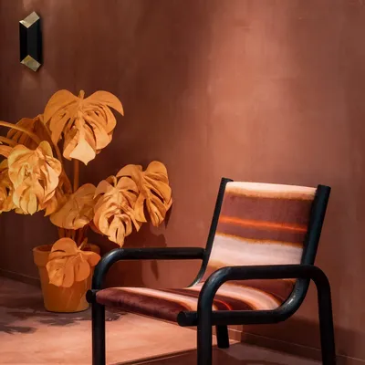 Chambres d'hôtels - Applique murale Origami en Laiton Brossé et Laqué Noir Mat - DUISTT