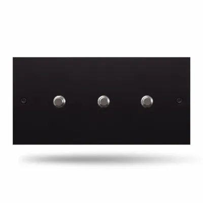 Objets de décoration - Initial - Inox peint en noir 3 boutons ronds poussoirs 160x80 H - 6IXTES