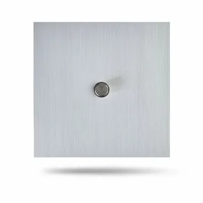 Objets de décoration - Allure Alu Brossé 1 bouton rond poussoir - 80x80 Poste simple - 6IXTES