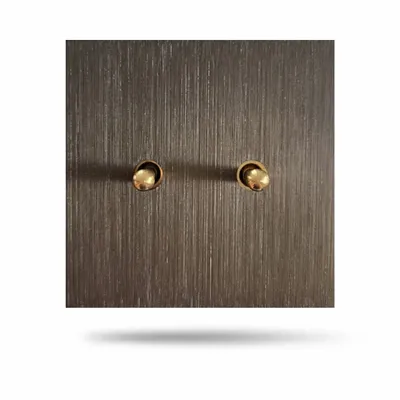 Objets de décoration - Allure - Bronze brossé 2 Boutons manette va-et-vient 80x80 - 6IXTES