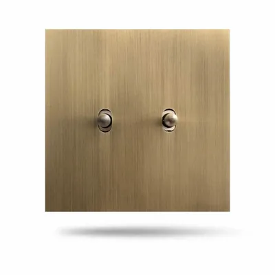 Objets de décoration - Trinity Bronze médaille clair 2 boutons ronds manettes 80x80 - 6IXTES