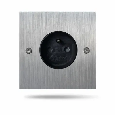 Objets de décoration - Trinity nickel brossé prise de courant noir 80x80 mm - 6IXTES