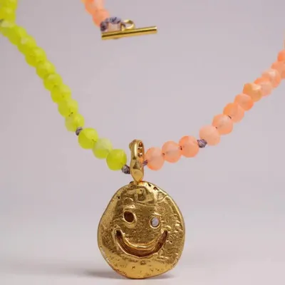 Jewelry - Happy Face Beaded Necklace - CÂPÂ JEWELRY