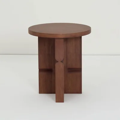 Bibliothèques - Tabouret et table d'appoint en bois teinté noon - NOBODINOZ