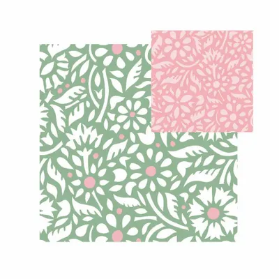 Vêtements de nuit - Long Cotton Kimono - Flora Pastel - LIME TREE DESIGN