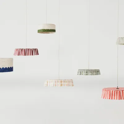 Abat-jours - Abat-jour pour suspension en lin français diam. 40 cm - Vibes - NOBODINOZ