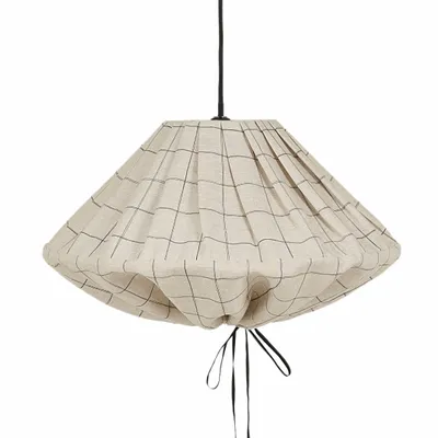 Abat-jours - Abat-jour pour suspension en lin français diam. 50cm Yumi - NOBODINOZ