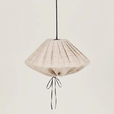 Abat-jours - Abat-jour pour suspension en lin français diam. 50cm Yumi - NOBODINOZ