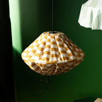 Abat-jours - Abat-jour pour suspension en lin français diam. 50cm Yumi - NOBODINOZ