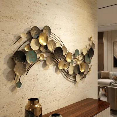 Other wall decoration - Golden Horizon: Handmade Wall Decor with Metal and Brass Details - SARMAL DESIGN