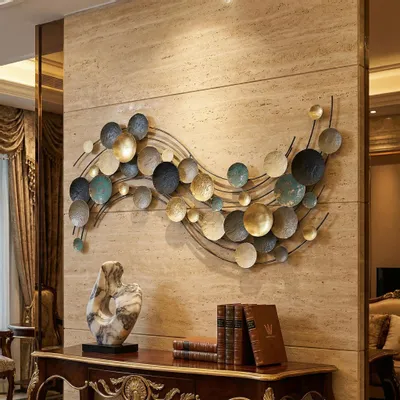 Other wall decoration - Golden Horizon: Handmade Wall Decor with Metal and Brass Details - SARMAL DESIGN