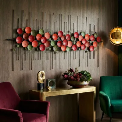 Other wall decoration - Crimson Pulse: Handmade Multicolored Metal Wall Decor - SARMAL DESIGN