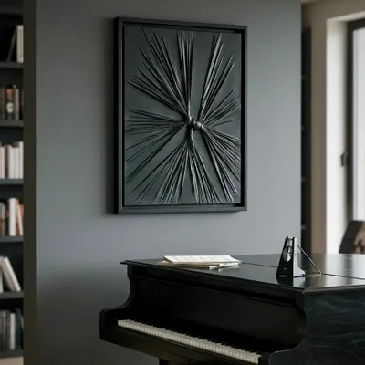 Other wall decoration - Dark Nebula: Handmade Textured Relief Painting - SARMAL DESIGN