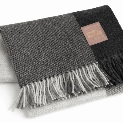Objets design - Plaid en alpaga, gris neutre - PUEBLO