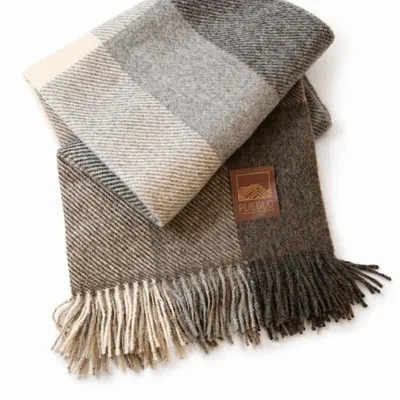 Plaids - Plaid en alpaga brun neutre - PUEBLO