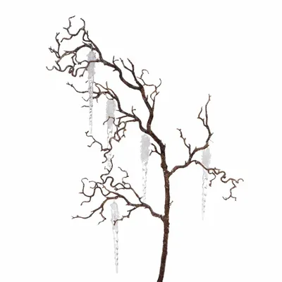 Floral decoration - FROST.ICICLES STEM CLR/BRWN/WH 106CM - GOODWILL M&G