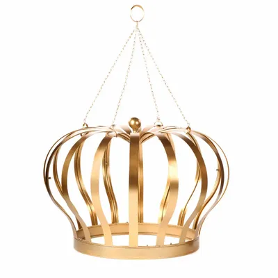 Autres décorations de Noël - MET.LG HANG.DISPLAY CROWN GLD 150CM - GOODWILL M&G