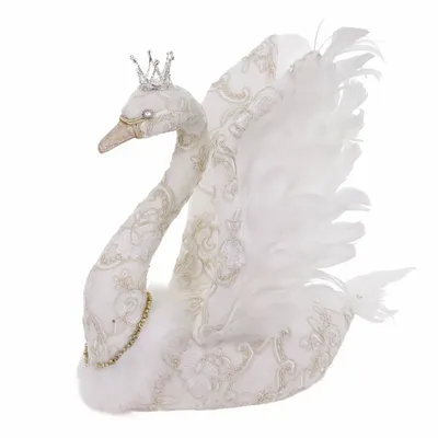 Autres décorations de Noël - FABR.BROC.PLUME ROY.SWAN TT CRM/GLD 38CM - GOODWILL M&G