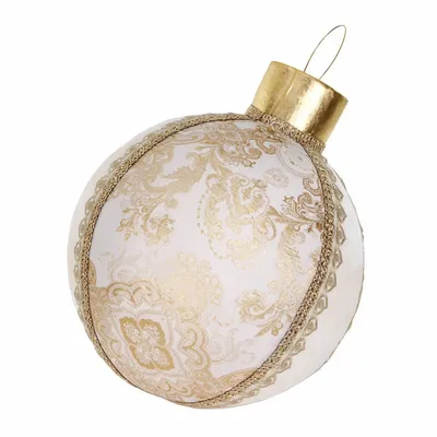 Autres décorations de Noël - FABR.BROC.DISPLAY XMAS BALL TT CRM/GLD 51CM - GOODWILL M&G