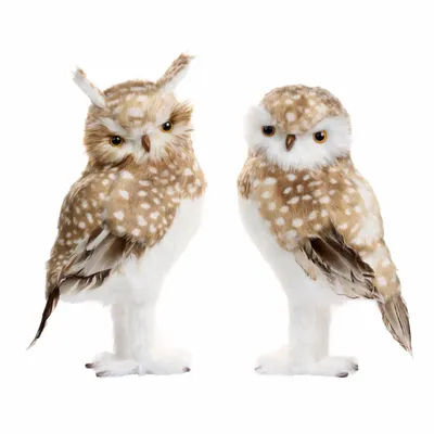Other Christmas decorations - FURRY SPOTTED OWL TT ASS/2 BRWN/WH 41,5CM - GOODWILL M&G