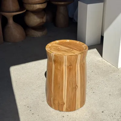 Tabourets - Table d'appoint ou tabouret circulaire en suar H51 D35 - OFFICE OBJETS