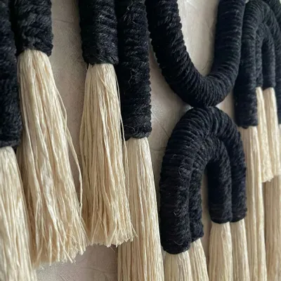 Other wall decoration - Twin Peaks: Handmade Modern Macrame Wall Installation - SARMAL DESIGN