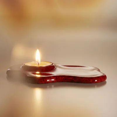 Bougeoirs et photophores  - ALCHEMY Photophore – Rouge Volcanique - BIBAH