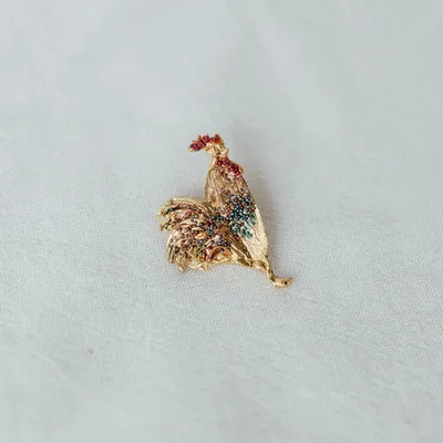 Brooches - Rooster Brooch - CÂPÂ JEWELRY