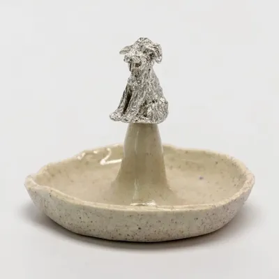 Ceramic - Fluffy Dog Ceramic Jewelry Dish - CÂPÂ JEWELRY