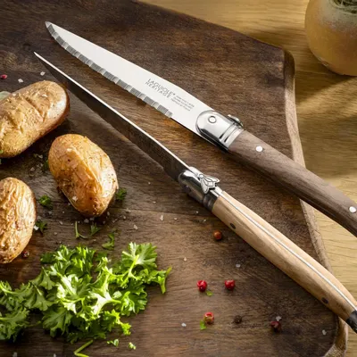 Couteaux - COFFRET DE 6 COUTEAUX LAGUIOLE ACCESS MADE IN FRANCE MANCHE BOIS - TARRERIAS - BONJEAN