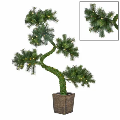 Other Christmas decorations - 100 LED BONSAI PINE TREE IN POT GRN 166CM 175tps - GOODWILL M&G