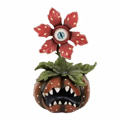 Objets de décoration - MONSTER FLOWER PUMPKIN TT OR/BURG 30CM - GOODWILL M&G