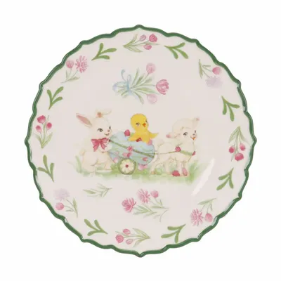 Objets de décoration - DOLOM.EAST.BUNNY/PEEP/LAMB PLATE WH 21CMdishw.safe - GOODWILL M&G
