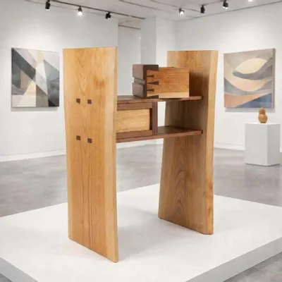 Etagères - Armoire de collection avec bords vifs faite à la main - DAWN - GIUSEPPE DEEPAK BENTI