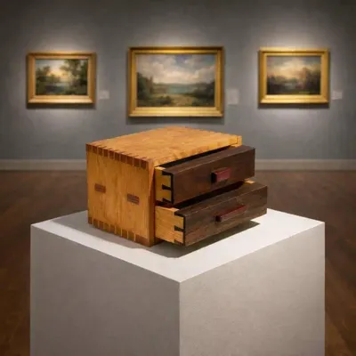Storage boxes - Collectible, Award winning Two Drawers Dovetail box - HOPE - GIUSEPPE DEEPAK BENTI