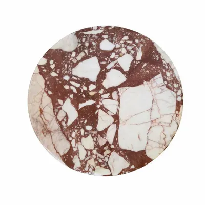 Coffee tables - Table basse en marbre rouge blanc - SAGIT