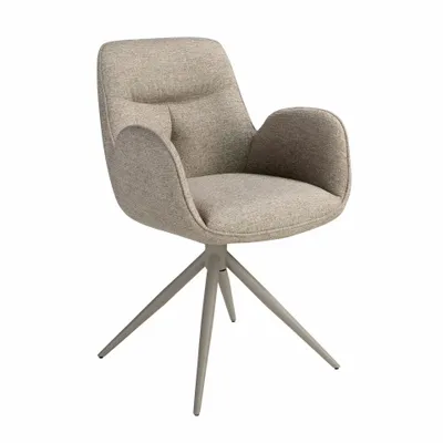 Chairs - Swivel chair in beige fabric - ANGEL CERDÁ