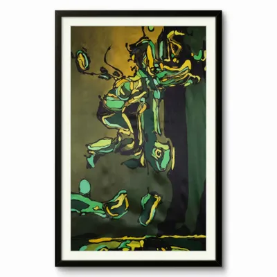 Pièces uniques - Green Dragon Art Mural | 90x140 cm - ELCIELA