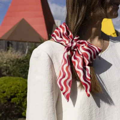 Accessoires cheveux - Red Line Silk Twilly - ELCIELA