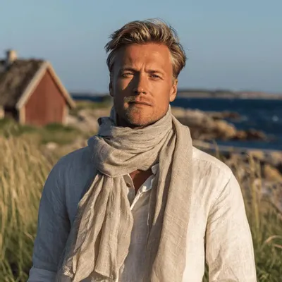 Scarves - Unisex Linen Scarf — 100% Natural Linen Unisex - 20 colors available - NORRAVILLA