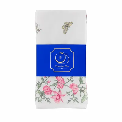 Everyday plates - Floral Flutter Napkins Set of 4 - TIME FOR TEA