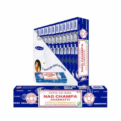 Home fragrances - Satya Sai Baba Nag Champa Incense 15g - Box of 12 Packs - ARABESK
