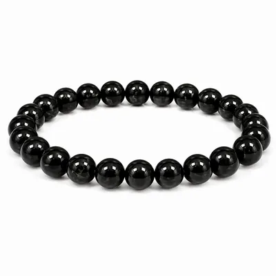 Home fragrances - Black Tourmaline Bracelet with 8mm Beads - ARABESK