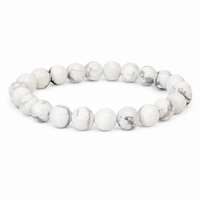 Parfums d'intérieur - Bracelet Howlite A Perles 8mm - ARABESK