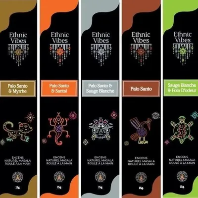Parfums d'intérieur - Encens Fragrances & Sens Ethnic Vibes Palo Santo & Myrrhe Masala 15g - ARABESK