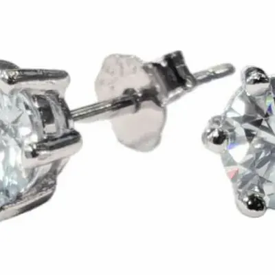 Home fragrances - 925 Silver Earrings - AA Faceted Moissanite 5mm - ARABESK