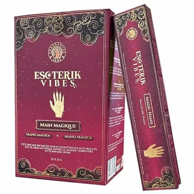 Parfums d'intérieur - Encens Fragrances & Sens Esoterik Vibes Main Magique Masala - Boîte De 12 Paquets (15g) - ARABESK