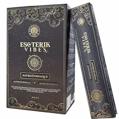 Home fragrances - Incense Fragrances & Senses Esoterik Vibes Astrozodiac Masala - Box of 12 packs (15g) - ARABESK